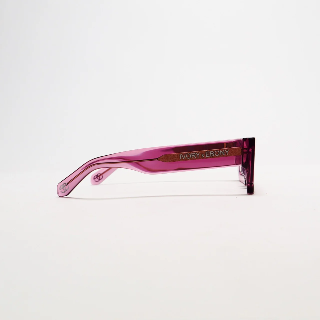 Hot Pink Rectangle Box Sunglasses - Image 3