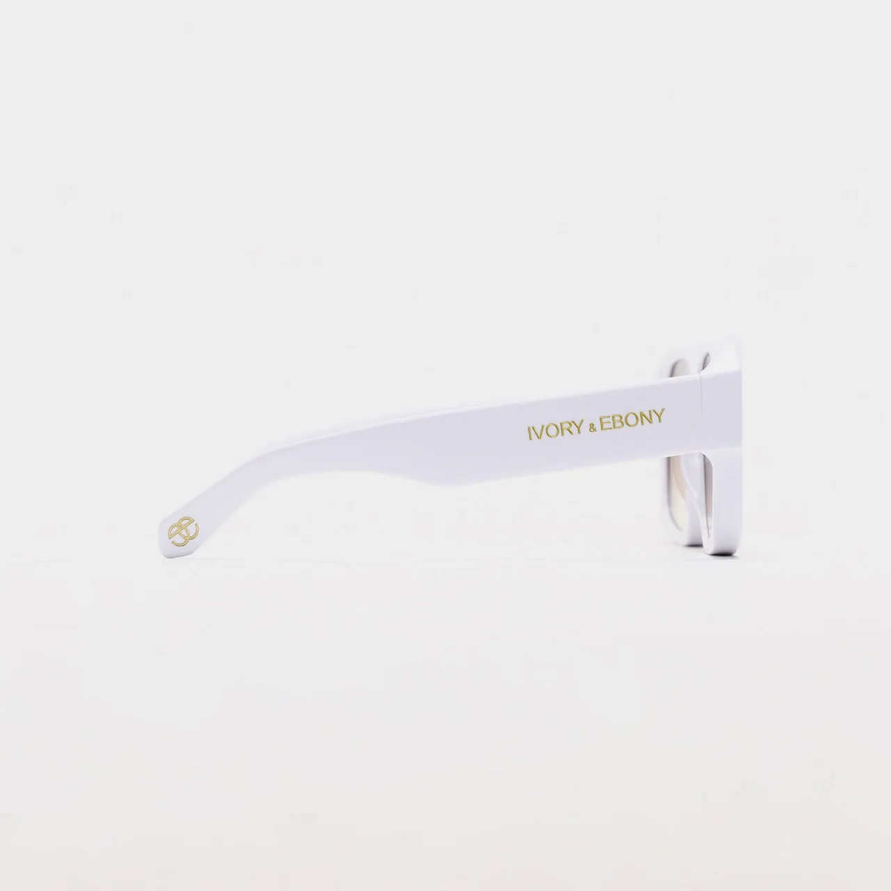 Retro Squared White Sunglasses - Image 3